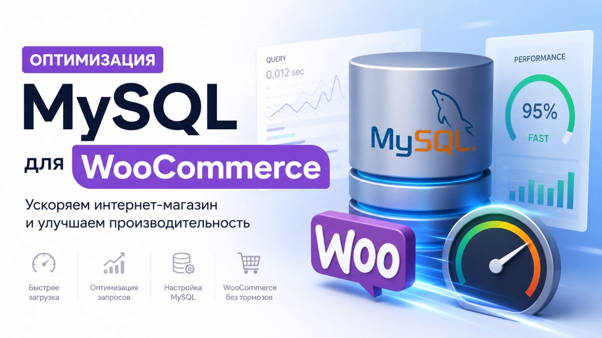 Оптимизация MySQL для WooCommerce — EXPLAIN запроса, slow query log и InnoDB hit rate в терминале